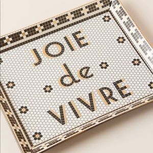 Bistro Tile Joie de Vivre Ceramic Tray